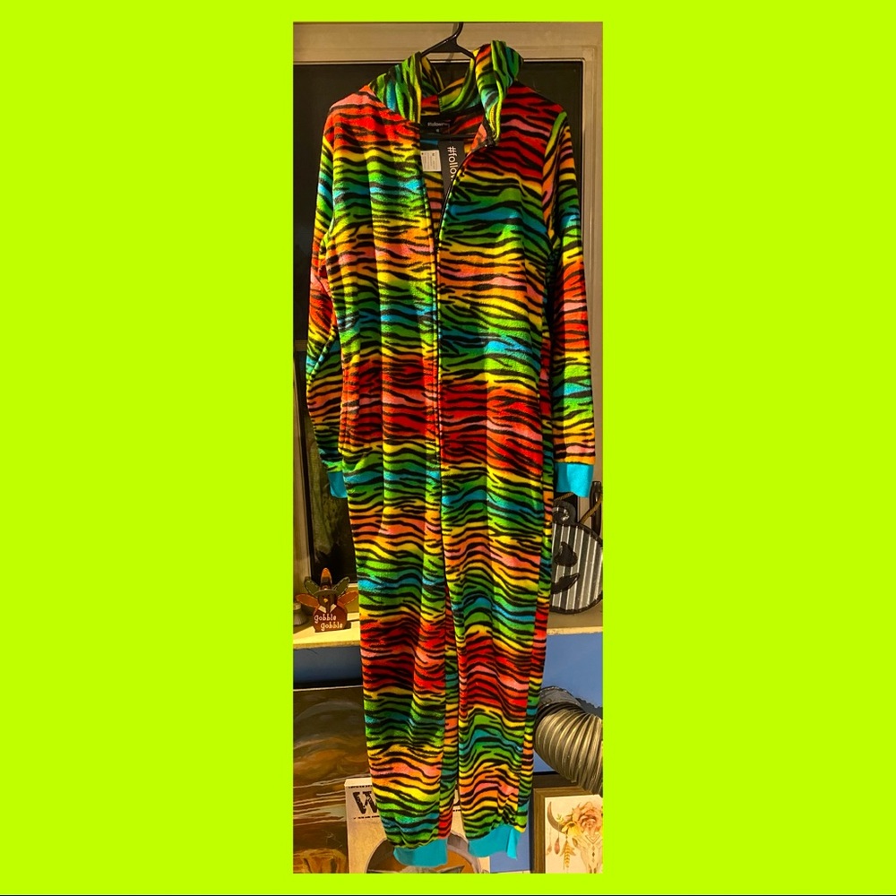 NEW Rainbow Zebra Print Onesie